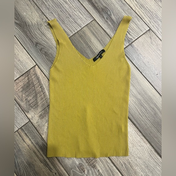 Sweet Rain Tops - Sweet Rain Stylish Green Ribbed Tank Top
